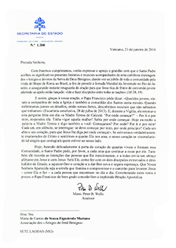 Lettera dal Vaticano all’Amaiben